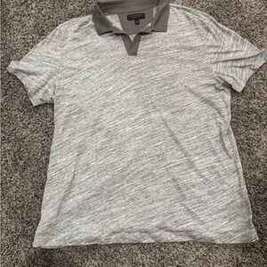 Banana Republic Heather Gray Polo Shirt